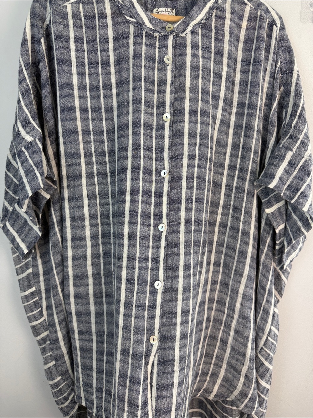 Intimately Free People Oversized Tunic Top Linen Cotton Mini Dress Lg Lagenlook - Picture 7 of 16